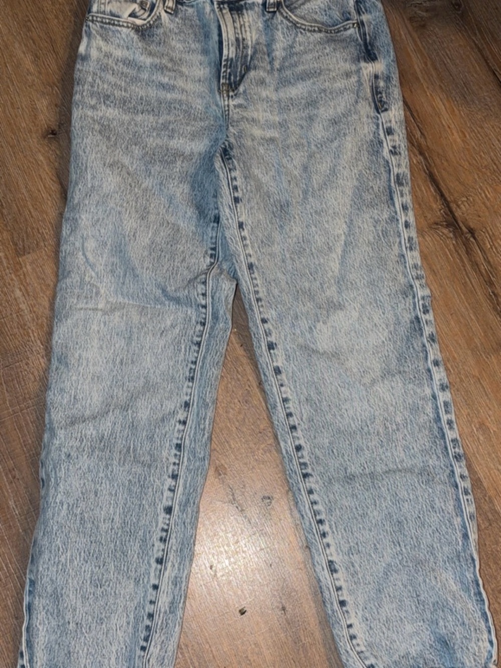 PacSun Women's Light Blue Acid Wash Straight Leg Jeans
